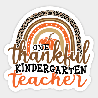 One Thankful Kindergarten Teacher Sticker